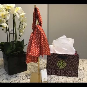 Tory Burch Tzag Allover Silk Square Scarf NWT